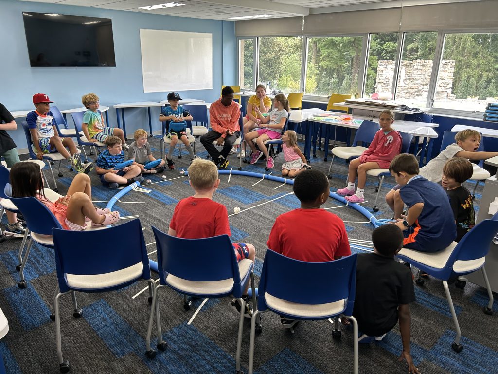 picture of a group of kids during traditional day camp